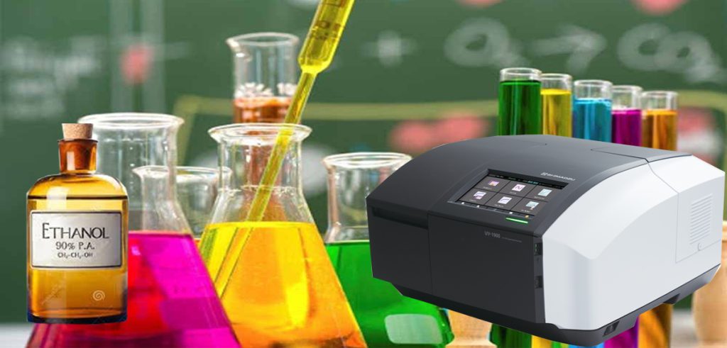 اندازه گیری ناخالصی ها در اتانول با دستگاه اسپکتروفتومتر شیمادزو مدل UV1900I