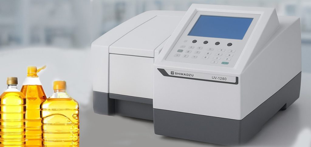 آنالیز روغن پالم با اسپکتروفوتومتر شیمادزو uv-1280